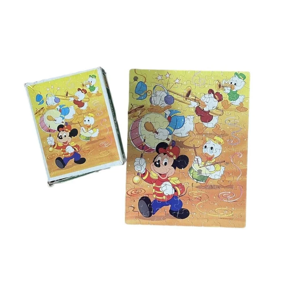 Vintage 1984 Whitman Walt Disney Friends Jigsaw Puzzle, Mickey Band 100 pcs, Toy